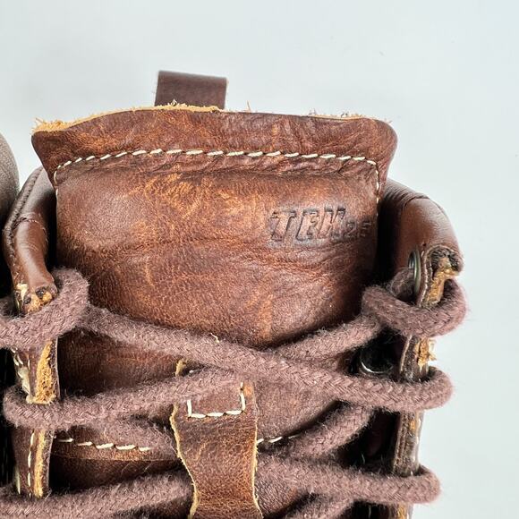 LLBean brown leather East Point Oxfords us men’s size 8 moc toe waterproof boots - Picture 5 of 12